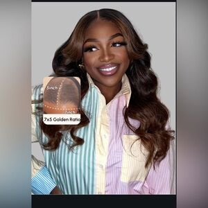 Luxurious Golden Brown Wavy Hair 100% Virgin Human Hair